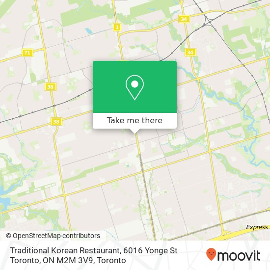 Traditional Korean Restaurant, 6016 Yonge St Toronto, ON M2M 3V9 plan