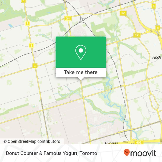 Donut Counter & Famous Yogurt, 3337 Bayview Ave Toronto, ON M2K map