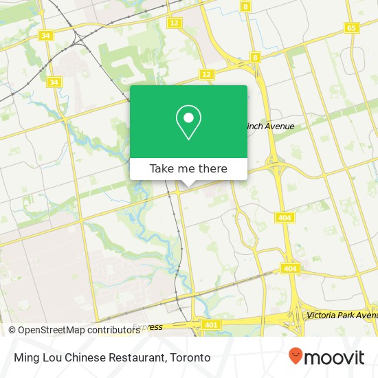 Ming Lou Chinese Restaurant, 10 Ravel Rd Toronto, ON M2H plan