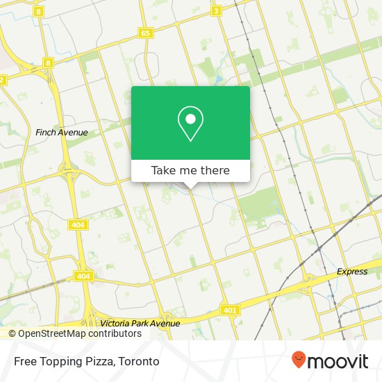 Free Topping Pizza, 2547 Warden Ave Toronto, ON M1W 2H5 map