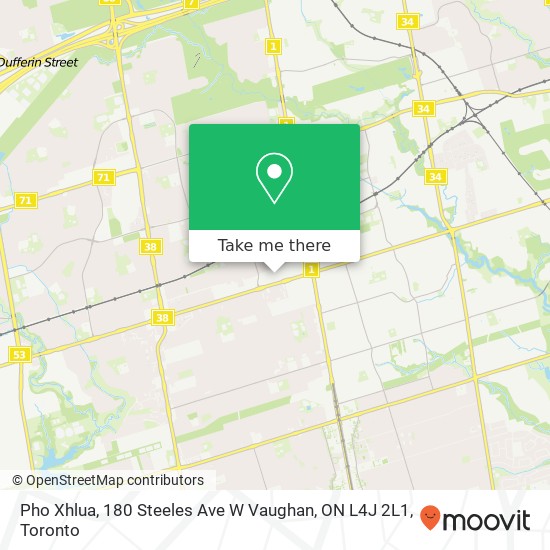 Pho Xhlua, 180 Steeles Ave W Vaughan, ON L4J 2L1 plan