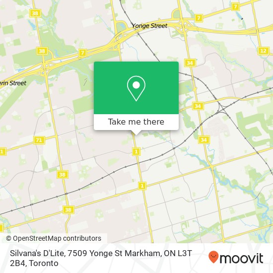 Silvana's D'Lite, 7509 Yonge St Markham, ON L3T 2B4 map