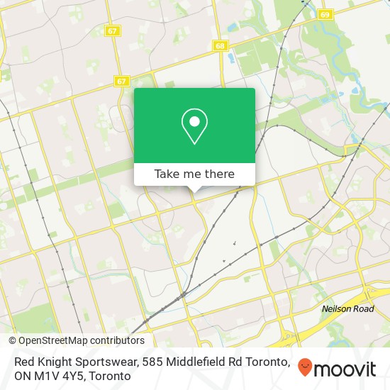 Red Knight Sportswear, 585 Middlefield Rd Toronto, ON M1V 4Y5 plan