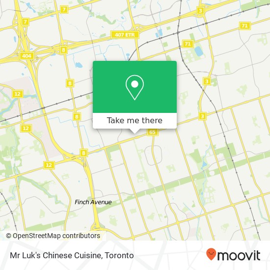 Mr Luk's Chinese Cuisine, 3636 Steeles Ave E Markham, ON L3R 1K9 plan