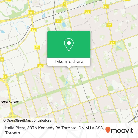Italia Pizza, 3376 Kennedy Rd Toronto, ON M1V 3S8 map