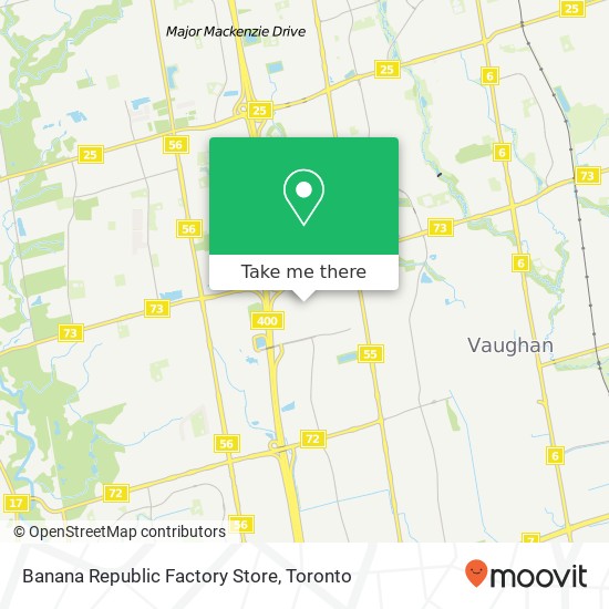 Banana Republic Factory Store, Vaughan, ON L4K map