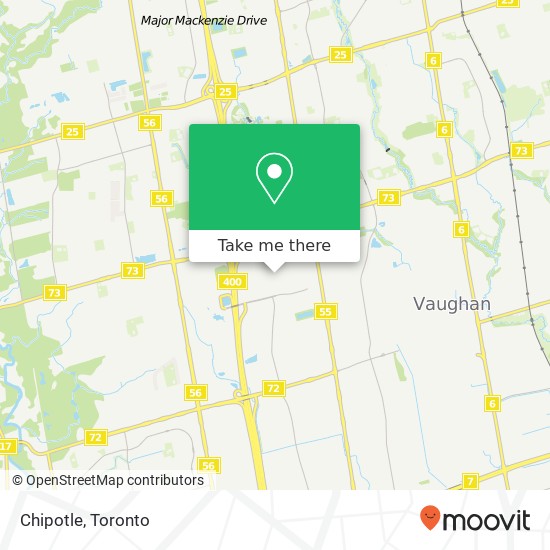 Chipotle, Vaughan, ON L4K map