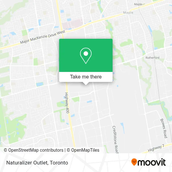 Naturalizer Outlet map