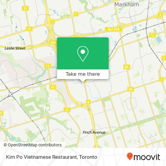 Kim Po Vietnamese Restaurant, 7354 Woodbine Ave Markham, ON L3R 1A5 plan