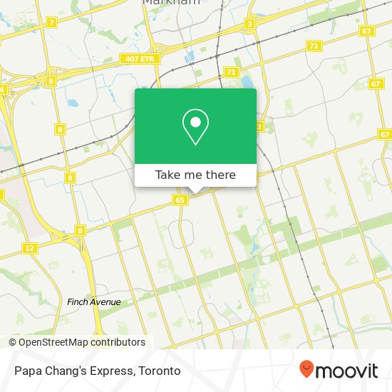 Papa Chang's Express, Steeles Ave E Toronto, ON M1W plan