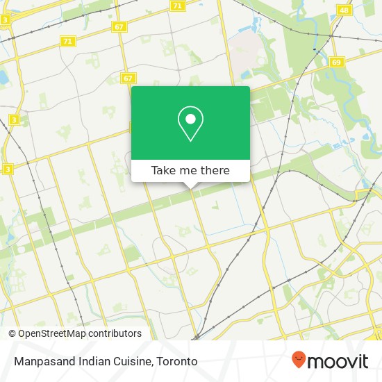 Manpasand Indian Cuisine, 735 Middlefield Rd Toronto, ON M1V plan
