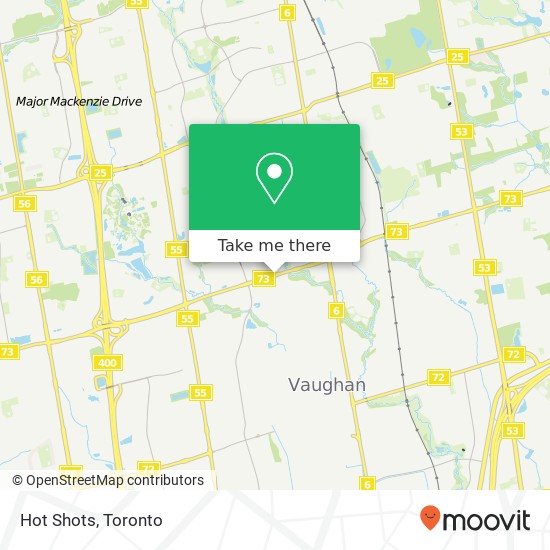Hot Shots, 2600 Rutherford Rd Vaughan, ON L4K map