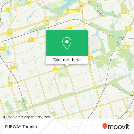SUBWAY, 5631 Steeles Ave E Toronto, ON M1V 5P6 map