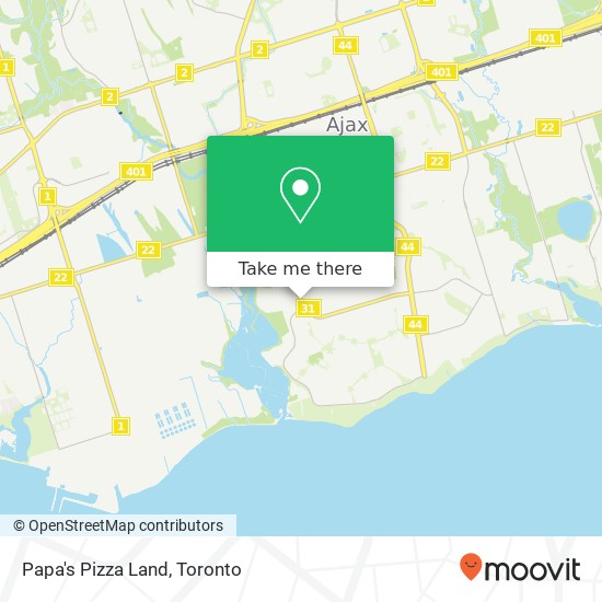 Papa's Pizza Land, 570 Westney Rd S Ajax, ON L1S 6V5 plan