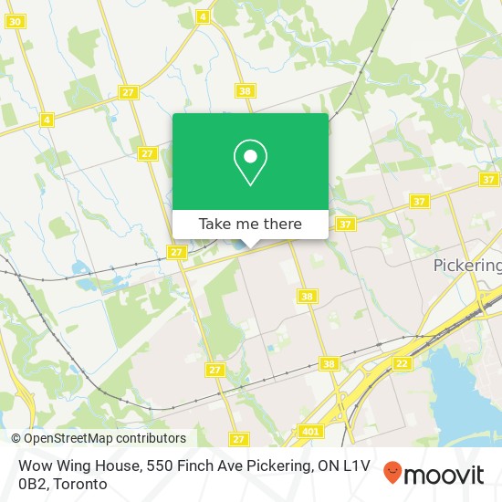 Wow Wing House, 550 Finch Ave Pickering, ON L1V 0B2 map