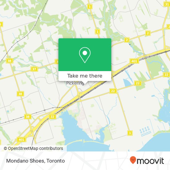 Mondano Shoes, Pickering, ON L1V map