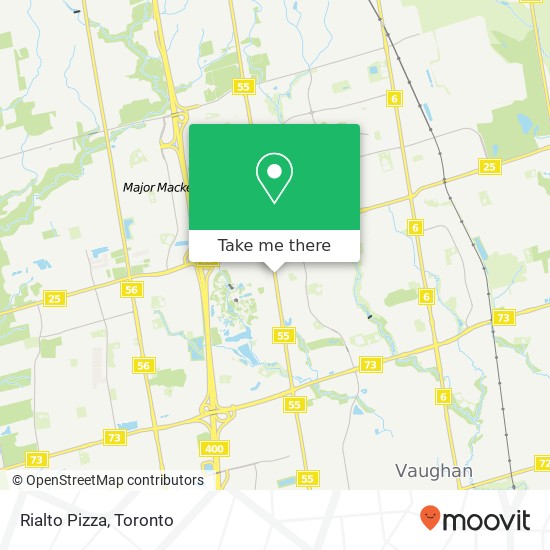Rialto Pizza, 9699 Jane St Vaughan, ON L6A map