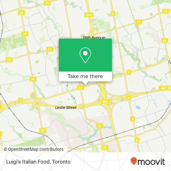 Luigi's Italian Food, 670 HWY-7 E Richmond Hill, ON L4B 3P2 map