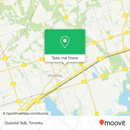 Quiznos Sub, 1450 Kingston Rd Pickering, ON L1V map