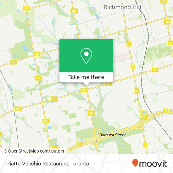 Piatto Vecchio Restaurant, 9301 Bathurst St Richmond Hill, ON L4C 9S2 map