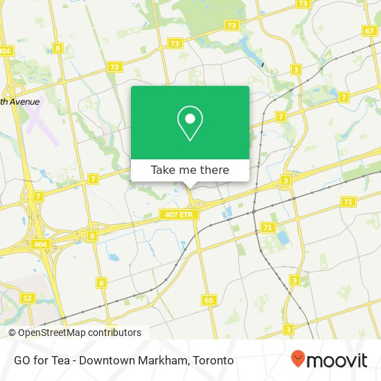 GO for Tea - Downtown Markham, Enterprise Dr Markham, ON L6G map