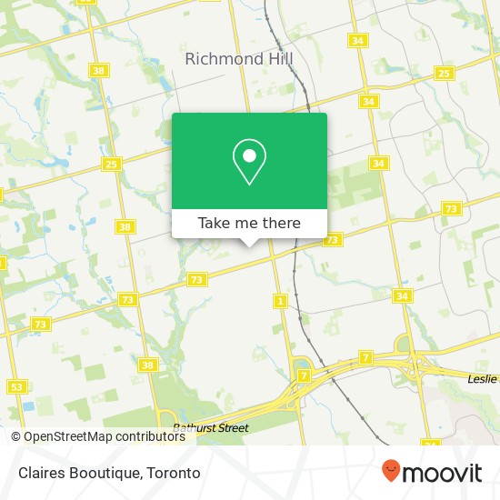 Claires Booutique, Richmond Hill, ON L4C map