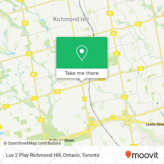 Luv 2 Play Richmond Hill, Ontario plan