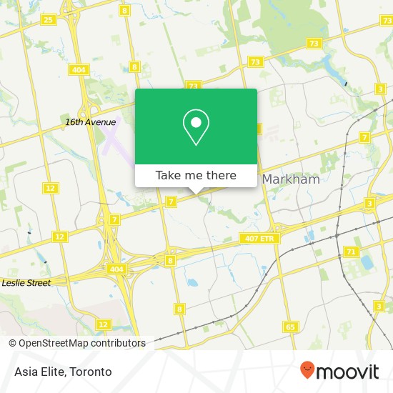 Asia Elite, 3255 HWY-7 Markham, ON L3R map