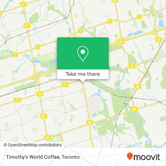 Timothy's World Coffee, 7690 Markham Rd Markham, ON L3S plan