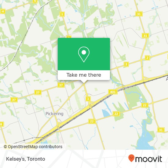 Kelsey's, 1899 Brock Rd Pickering, ON L1V map