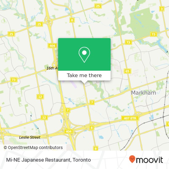 Mi-NE Japanese Restaurant, 8865 Woodbine Ave Markham, ON L3R 5G1 map