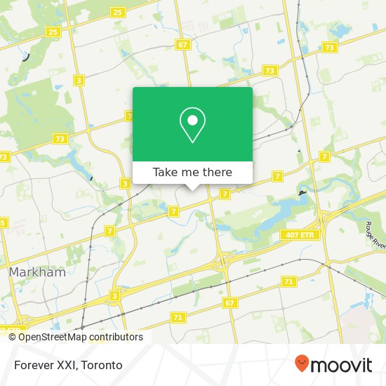 Forever XXI, Markham, ON L3R map