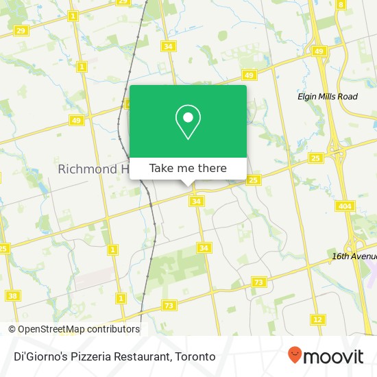 Di'Giorno's Pizzeria Restaurant, 672 Major MacKenzie Dr E Richmond Hill, ON L4C 1J9 plan