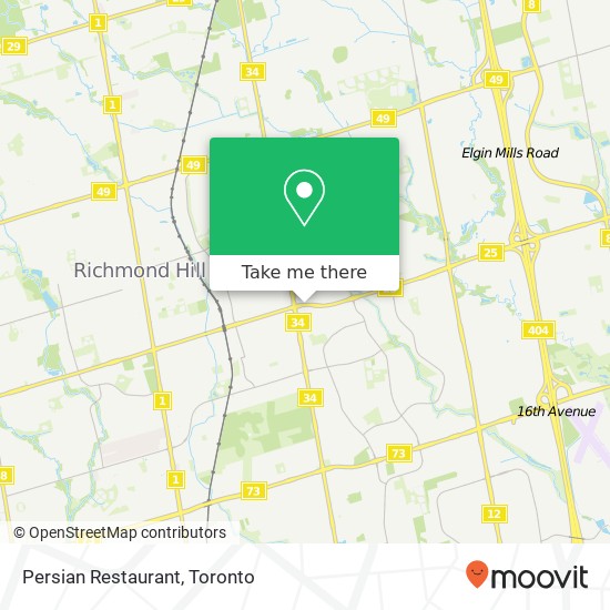 Persian Restaurant, 815 Major MacKenzie Dr E Richmond Hill, ON L4C map