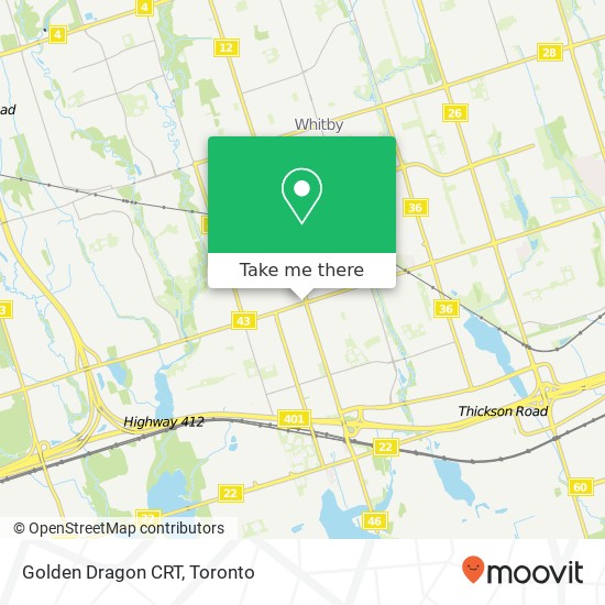 Golden Dragon CRT, 116 Dundas St W Whitby, ON L1N 2L9 plan