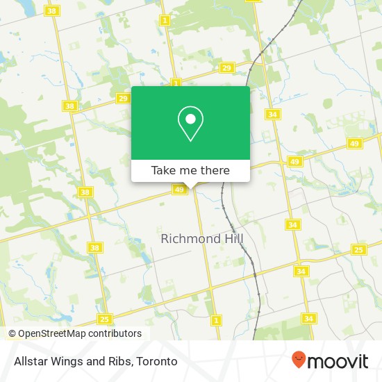Allstar Wings and Ribs, 10720 Yonge St Richmond Hill, ON L4C 3C9 map