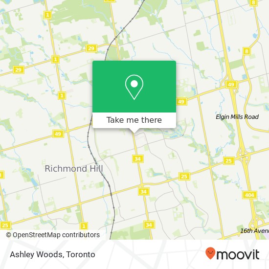 Ashley Woods, 10549 Bayview Ave Richmond Hill, ON L4C 0M8 map