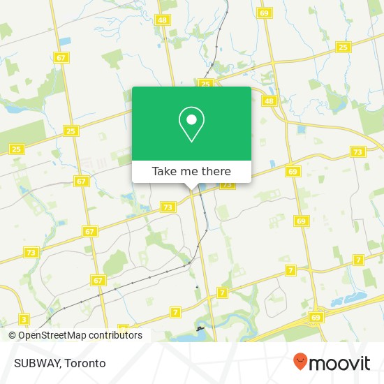 SUBWAY, 9275 HWY-48 Markham, ON L3P plan