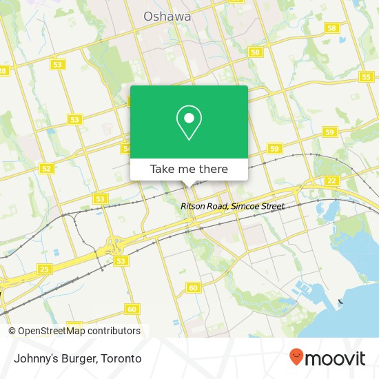 Johnny's Burger, 433 Simcoe St S Oshawa, ON L1H 4J5 map