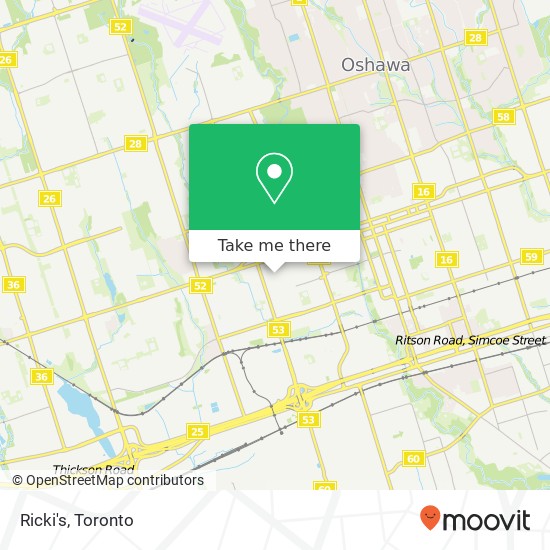 Ricki's, Oshawa, ON L1J map