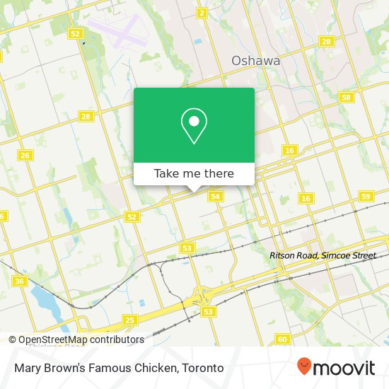 Mary Brown's Famous Chicken, 400 King St W Oshawa, ON L1J 2J9 map