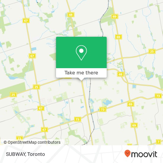 SUBWAY, 9830 HWY-48 Markham, ON L3P plan