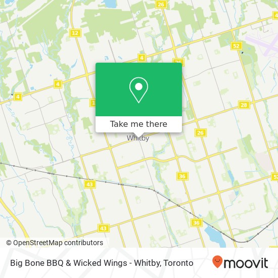Big Bone BBQ & Wicked Wings - Whitby, 701 Rossland Rd E Whitby, ON L1N map