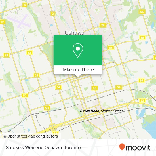 Smoke's Weinerie Oshawa, 77 King St E Oshawa, ON L1H 1B4 map