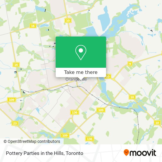Pottery Parties in the Hills map