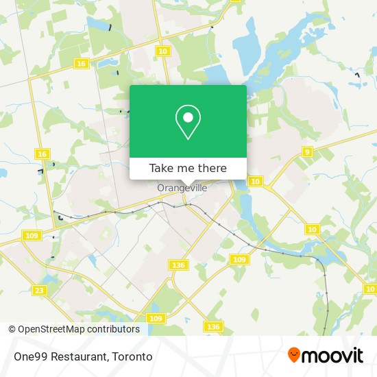 One99 Restaurant map