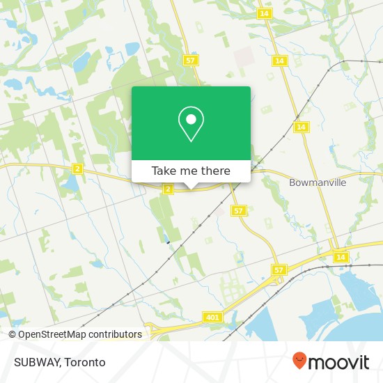 SUBWAY, 2379 HWY-2 Clarington, ON L1C 5A3 map