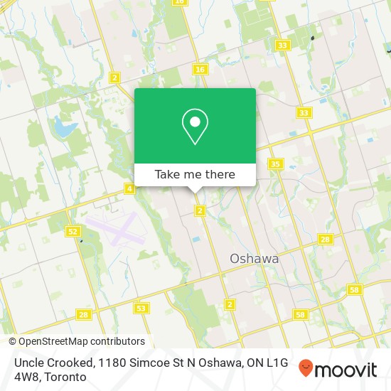 Uncle Crooked, 1180 Simcoe St N Oshawa, ON L1G 4W8 map