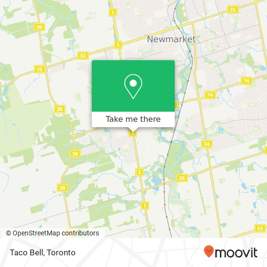 Taco Bell, 16599 Yonge St Newmarket, ON L3X map