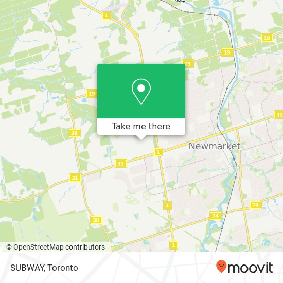 SUBWAY, 17480 Yonge St Newmarket, ON L3Y plan